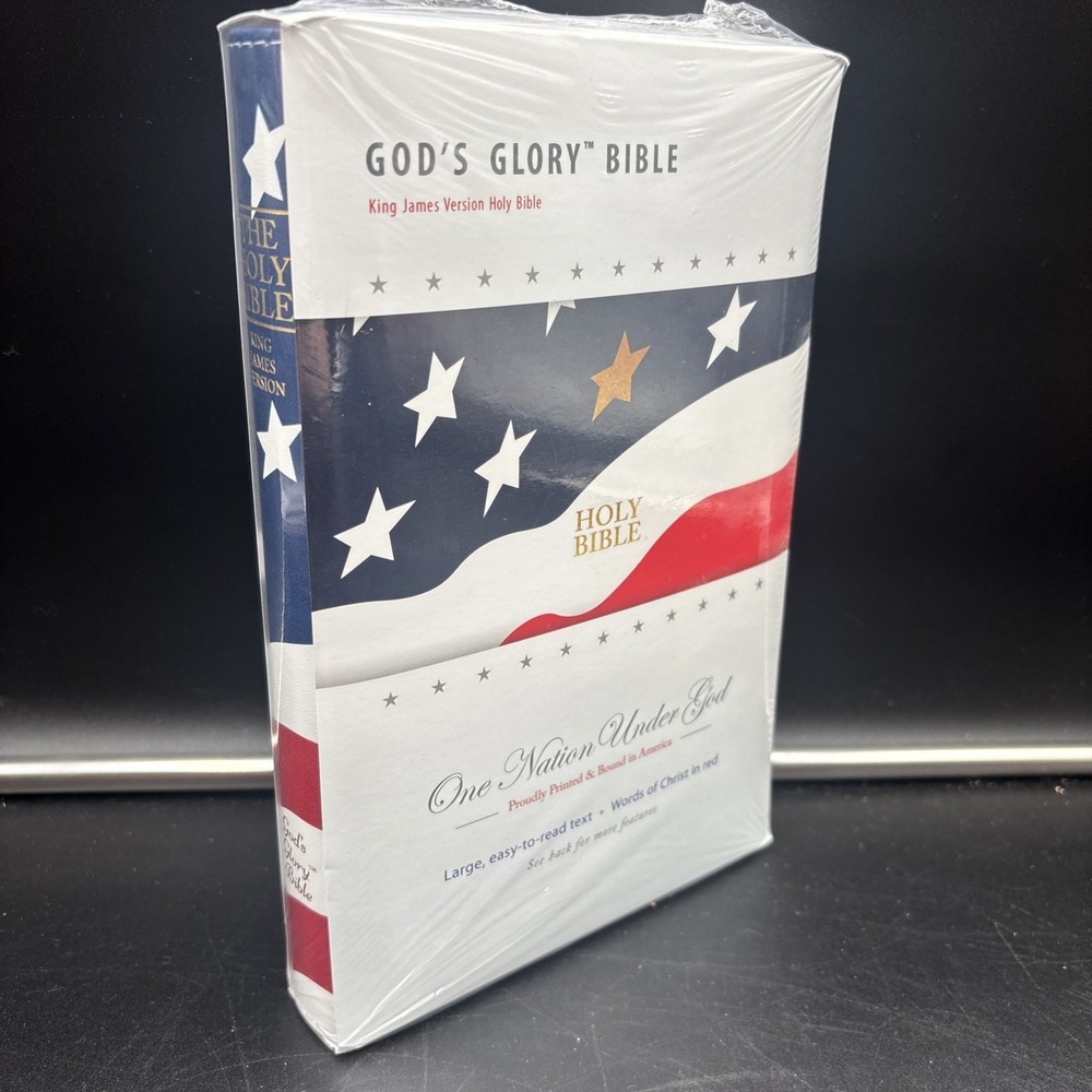 God's Glory Holy Bible KJV Stars & Stripes Large Print Red Letter USA America